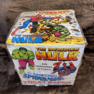 Vintage Incredible Hulk & Spiderma Comic Book Toilet Paper 1979 New In Box