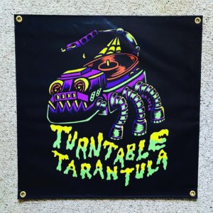 2’X2’ Turntable Tarantula Banner art by Barley Human