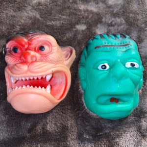 Vintage Finger Puppet lot of 2 Frankenstein & Monster Ape