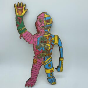Mechacreatch WOOD FIGURE FORM 1-0FF WALL HANGERS  Hanger on back  About 12” give or take  Hand painted one