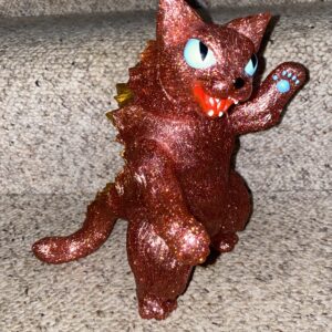 KING NEGORA CAT PINK/ORANGE GLITTER KAIJU SOFUBI 10" VERSION MAX TOY COMPANY  No bag or header.  Light paint wear on paw feet.