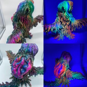 Surreal Smog Monster with UV Action One Off by me