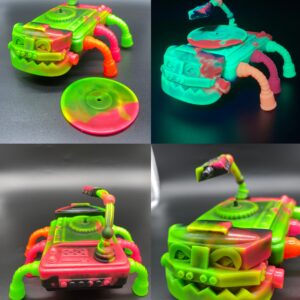 Marbled Mayhem One Off Black light Active with glowing sections - B -