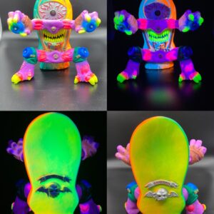 Neon Nites Kaiju Kruzer w/ black light action 1 off by SWARMM 6"